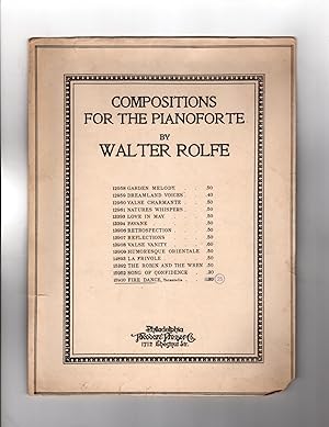Fire Dance. Vintage Walter Rolfe Sheet Music, 1919, Pianoforte. Theodore Presser