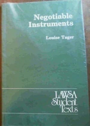 Bild des Verkufers fr Negotiable Instruments (LAWSA Student Text) zum Verkauf von Chapter 1