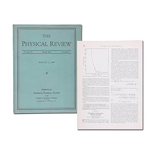 Bild des Verkufers fr On radiative corrections to electron scattering. SS. 898-899. In: Physical Review. Vol. 75, No. 5. zum Verkauf von Antiquariat Gerhard Gruber