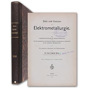 Seller image for Ziele und Grenzen der Elektrometallurgie. for sale by Antiquariat Gerhard Gruber
