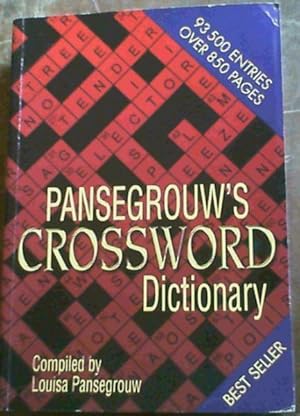 Imagen del vendedor de Pansegrouw's Crossword Dictionary a la venta por Chapter 1