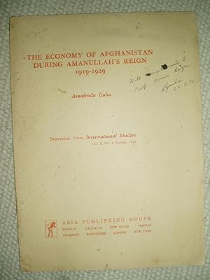 The Economy of Afghanistan during Amanullah's Reign, 1919-1929