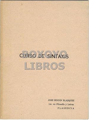 Seller image for Curso de sintaxis for sale by Boxoyo Libros S.L.