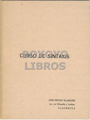 Imagen del vendedor de Curso de sintaxis a la venta por Boxoyo Libros S.L.