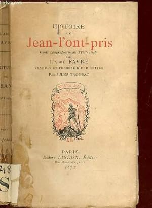 Bild des Verkufers fr HISTOIRE DE JEAN-L'ONT-PRIS - Conte languedocien du XVIIIe / PETITE COLLECTION ELZEVIRIENNE. zum Verkauf von Le-Livre