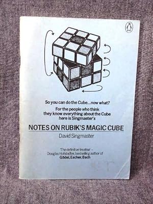 Imagen del vendedor de Notes on Rubik's Magic Cube a la venta por Past Pages