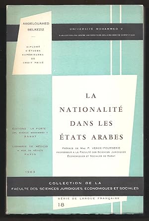 Image du vendeur pour La nationalit dans les tat arabes. mis en vente par Librairie Aubry