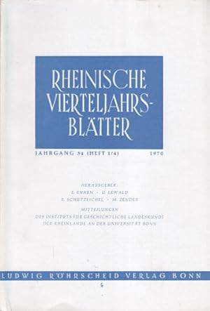 Rheinische Vierteljahrsblätter. Jahrgang 34.