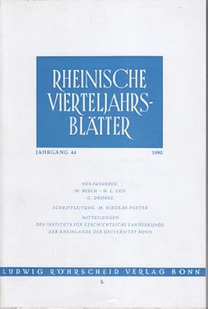 Rheinische Vierteljahrsblätter. Jahrgang 44.