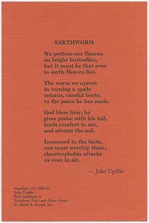 Bild des Verkufers fr Earthworm zum Verkauf von Between the Covers-Rare Books, Inc. ABAA