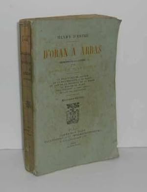 Imagen del vendedor de D'Oran  Arras, impressions de guerre d'un officier d'Afrique, feuilles dtaches d'un carnet de guerre, Paris, Plon, 1916. a la venta por Mesnard - Comptoir du Livre Ancien