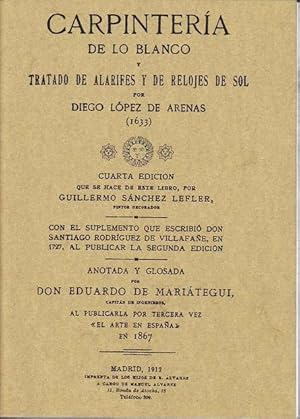 BREVE COMPENDIO DE LA CARPINTERIA DE LO BLANCO, y Tratado de Alarifes, con la conclusión de Nicol...