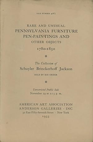 Unusual Pennsylvania Furniture in Maple, Walnut, and Mahogany; Rare Early Pennsylvania Birth and ...