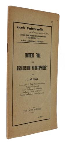 Seller image for Comment faire une disseration philosophique ? for sale by Abraxas-libris