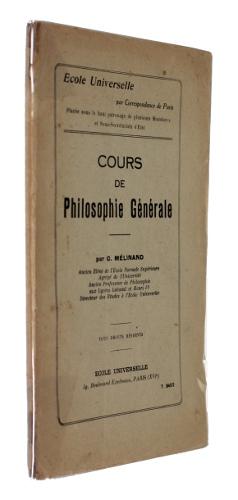 Seller image for Cours de philosophie gnrale for sale by Abraxas-libris