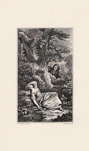 Delia Bathing. And: Dorat, Claude Joseph: Celia's Doves (Les Tourtelles de Zelmis). Illustrated w...