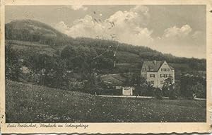 Haus Preukschat. Ittenbach im Siebengebirge. Beschrieben. Gelaufen um 1920. Vorder- und Rückseite...