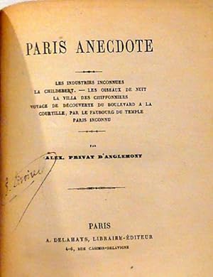 Seller image for Paris anecdote for sale by Librairie Lis Tes Ratures