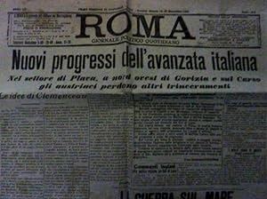 "ROMA ANNO LIV Prima Edizione di Provincia Venerdì / Sabato 12 -13 Novembre 1916 NUOVI PROGRESSI ...