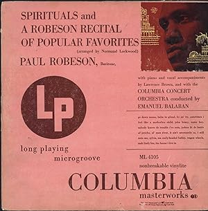 Spirituals and A Robeson Recital of Popular Favorites (arranged by Normand Lockwood) (VINYL LP)