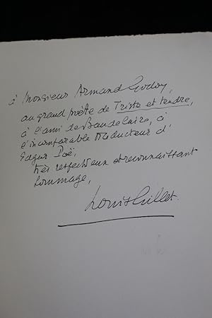 Image du vendeur pour Lettres indites publies avec une introduction et des commentaires de Louis Gillet mis en vente par Librairie Le Feu Follet