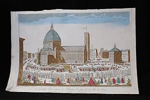 Vue d'optique - La grande procession de Florence, le jour de la fête de Dieu.
