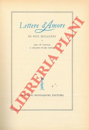 Bild des Verkufers fr Lettere d'amore di due millenni. zum Verkauf von Libreria Piani
