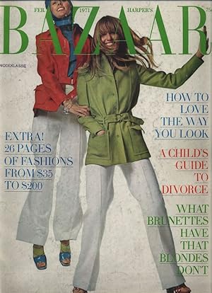 HARPER'S BAZAAR, February 1971, USA. What brunettes have that blondes don't.