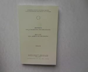 Bild des Verkufers fr CASE OF SAN LEONARD BAND CLUB vs. MALTA , in: Reports of judgments and decisions / Recueil des arrets et decisions 2004-IX zum Verkauf von Antiquariat Bookfarm