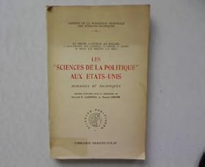 Bild des Verkufers fr Les Sciences de la Politique. Domaines et Techniques. Cahiers de la Fondation Nationale des Sciences Politiques No. 19. zum Verkauf von Antiquariat Bookfarm