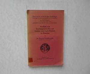 Imagen del vendedor de Deutschrechtliche Beitrge Band XIV Heft 2. Studien zur Rechtsgeschichte der Gottes- und Landfrieden in Spanien. Forschungen und Quellen zur Geschichte des Deutschen Rechts. a la venta por Antiquariat Bookfarm