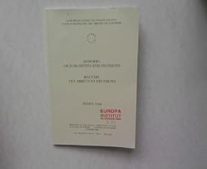 Bild des Verkufers fr CASE OF ACHOUR vs. FRANCE, in: Reports of judgments and decisions / Recueil des arrets et decisions Index 2006 zum Verkauf von Antiquariat Bookfarm