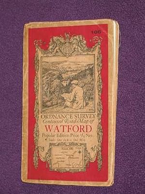 Ordnance Survey Contoured Road Map of Watford - Popular Edition No 106 - 1 inch to 1 Mile