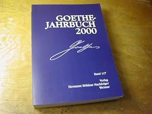 Bild des Verkufers fr Goethe-Jahrbuch 117 / 2000 zum Verkauf von Antiquariat Fuchseck