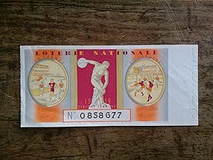 Image du vendeur pour BILLET DE LOTERIE NATIONALE 1939 sixime tranche (1500000 billets) motif : sports mis en vente par KEMOLA