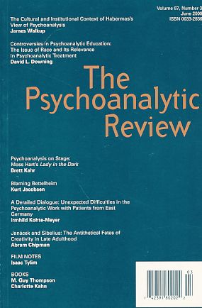 Bild des Verkufers fr The Psychoanalytic Review. Vol. 87; Nr. 3. June 2000. zum Verkauf von Fundus-Online GbR Borkert Schwarz Zerfa