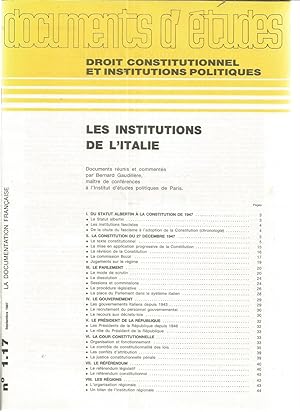 Documents d'études - Droit constitutionnel et instutitions politiques
