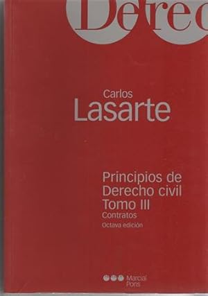 Principios de derecho civil. Tomo III. Contratos