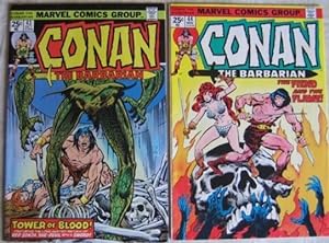 Image du vendeur pour Conan the Barbarian # 43 October 1974, with # 44 November 1974 -"Tower of Blood" (Two comics part one & two) featuring "Red Sonja" -adapted from the story "The Tower of Blood" by David A. English (WITCHCRAFT AND SORCERY) mis en vente par Nessa Books