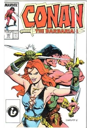 Imagen del vendedor de Conan the Barbarian # 197 August 1987 -Featuring "Red Sonja" in "Stand" -comic a la venta por Nessa Books
