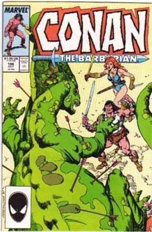 Imagen del vendedor de Conan the Barbarian # 196 July 1987 -Featuring "Red Sonja" in "The Beast" -comic a la venta por Nessa Books