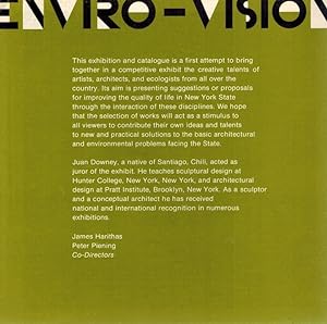 Bild des Verkufers fr Enviro-Vision Thoughts on Man / Nature / Art zum Verkauf von Books on the Boulevard