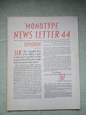 Monotype Newsletter Issue 44