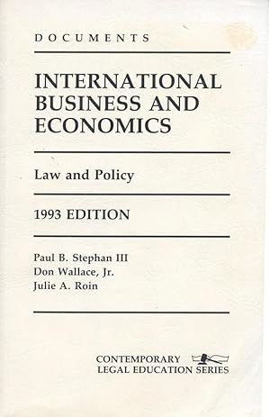 Imagen del vendedor de DOCUMENTS FOR INTERNATIONAL BUSINESS AND ECONOMICS: Law and Policy a la venta por 100POCKETS