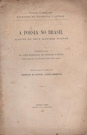 A Poesia No Brasil. Alguns De Seus Maiores Poetas