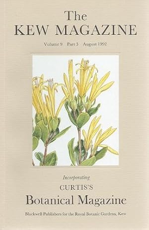 The Kew Magazine Volume 9 part 3 (incorporating Curtis's Botanical Magazine) - devoted to article...