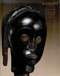 (Auction Catalogue) Sotheby's, November 20, 1990. IMPORTANT TRIBAL ART