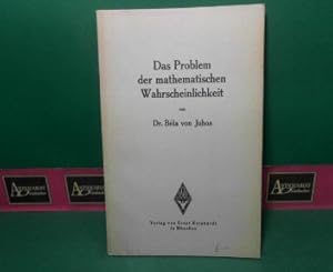 Seller image for Das Problem der mathematischen Wahrscheinlichkeit. for sale by Antiquariat Deinbacher