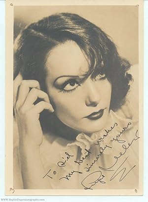 Striking portrait photo, signed and inscribed, (Lupe, 1909-1944, Mexican Actress)