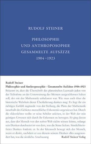 Seller image for Philosophie und Anthroposophie : Gesammelte Aufstze 1904 bis 1923 for sale by AHA-BUCH GmbH